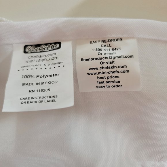 Kids White Chef Apron and Chef Hat Set - Picture 3 of 4